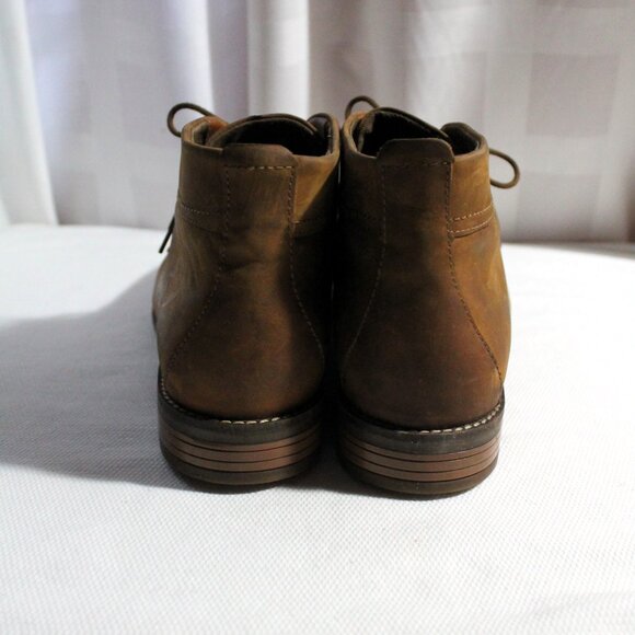 CLARKS Collection Camzin Grace Brown Leather Chukka Desert Ankle Boots, Size 12 - Picture 4 of 9